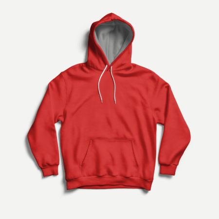 Moletom com capuz vermelho